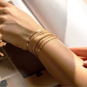 Chic Gold Bracelet Stack Set
